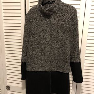 Nine West Ladies Woolen Tweed and Black Coat